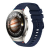 Correa de silicona con puntadas onduladas y puntos para Huawei Watch 4 Pro de 22 mm (azul marino)