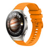 Correa de silicona de 22 mm con puntadas onduladas y puntos para Huawei Watch 4 Pro (amarillo ámbar)