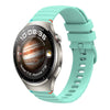 Correa de silicona con puntadas onduladas y puntos para Huawei Watch 4 Pro de 22 mm (verde azulado)