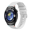 Correa de silicona de 22 mm con puntadas onduladas para Huawei Watch 4 (blanca)