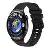Correa de silicona de 22 mm con puntadas onduladas y puntos para Huawei Watch 4 (negra)