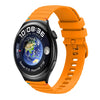 Correa de silicona de 22 mm con puntadas onduladas y puntos para Huawei Watch 4 (amarillo ámbar)