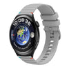 Correa de silicona con puntadas onduladas y puntos para Huawei Watch 4 de 22 mm (gris)