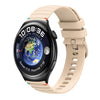 Correa de silicona de 22 mm con puntadas onduladas y puntos para Huawei Watch 4 (color crema)
