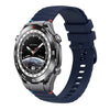 Correa de silicona para reloj Huawei Watch Ultimate con costuras onduladas y puntos de 22 mm (azul marino)