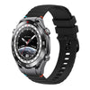 Correa de silicona con puntadas onduladas y puntos para Huawei Watch Ultimate de 22 mm (negra)