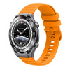 Correa de silicona con puntadas onduladas y puntos para Huawei Watch Ultimate de 22 mm (amarillo ámbar)