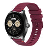 Correa de silicona con puntadas onduladas y puntos para Huawei Watch Buds de 22 mm (rojo vino)