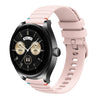 Correa de silicona con puntadas onduladas y puntos para Huawei Watch Buds de 22 mm (rosa)
