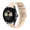 Correa de silicona de 22 mm con puntadas onduladas y puntos para Huawei Watch Buds (color crema)