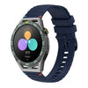 Correa de silicona de 22 mm con puntadas onduladas y puntos para Huawei Watch GT 3 SE (azul marino)
