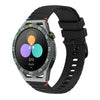 Correa de silicona con puntadas onduladas y puntos para Huawei Watch GT 3 SE de 22 mm (negra)