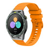 Correa de silicona de 22 mm con puntadas onduladas y puntos para Huawei Watch GT 3 SE (amarillo ámbar)