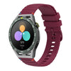 Correa de silicona de 22 mm con puntadas onduladas y puntos para Huawei Watch GT 3 SE (rojo vino)