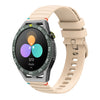 Correa de silicona de 22 mm con puntadas onduladas y puntos para Huawei Watch GT 3 SE (color crema)