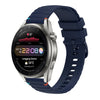 Correa de silicona de 22 mm con puntadas onduladas para Huawei Watch 3 Pro (azul marino)