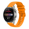 Correa de silicona de 22 mm con puntadas onduladas y costuras para Huawei Watch 3 Pro (amarillo ámbar)