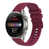 Correa de silicona de 22 mm con puntadas onduladas para Huawei Watch 3 Pro (rojo vino)