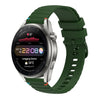 Correa de silicona de 22 mm con puntadas onduladas para Huawei Watch 3 Pro (verde militar)