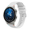 Correa de silicona para reloj Huawei Watch GT 3 Pro de 46 mm con puntadas onduladas y 22 mm (blanca)