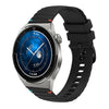 Correa de silicona con puntadas onduladas y puntos para Huawei Watch GT 3 Pro de 46 mm y 22 mm (negra)