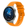 Correa de silicona con puntadas onduladas y puntos para Huawei Watch GT 3 Pro de 46 mm y 22 mm (amarillo ámbar)