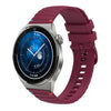 Correa de silicona para reloj Huawei Watch GT 3 Pro de 46 mm con puntadas onduladas y 22 mm (rojo vino)