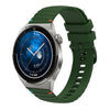 Correa de silicona para reloj Huawei Watch GT 3 Pro de 46 mm con puntadas onduladas y 22 mm (verde militar)