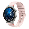 Correa de silicona para reloj Huawei Watch GT 3 Pro de 46 mm con puntadas onduladas y 22 mm (rosa)