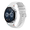 Correa de silicona para reloj Huawei Watch GT 3 de 46 mm con puntadas onduladas y 22 mm (blanca)