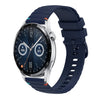 Correa de silicona para reloj Huawei Watch GT 3 de 46 mm con puntadas onduladas y 22 mm (azul marino)
