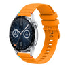 Correa de silicona para reloj Huawei Watch GT 3 de 46 mm con puntadas onduladas y 22 mm (amarillo ámbar)