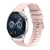 Correa de silicona para reloj Huawei Watch GT 3 de 46 mm con puntadas onduladas y 22 mm (rosa)