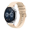 Correa de silicona para reloj Huawei Watch GT 3 de 46 mm con puntadas onduladas y 22 mm (color crema)