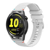 Correa de silicona con puntadas onduladas y puntos para Huawei Watch GT Runner de 22 mm (blanca)
