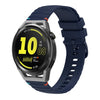 Correa de silicona para reloj Huawei Watch GT Runner de 22 mm con costuras onduladas y puntos (azul marino)