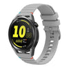 Correa de silicona para reloj Huawei Watch GT Runner de 22 mm con costuras onduladas y puntos (gris)