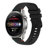 Correa de silicona con puntadas onduladas y puntos para Huawei Watch 3 Pro de 22 mm (negra)