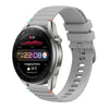 Correa de silicona con puntadas onduladas y puntos para Huawei Watch 3 Pro de 22 mm (gris)