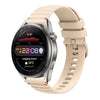 Correa de silicona de 22 mm con puntadas onduladas y puntos para Huawei Watch 3 Pro (color crema)