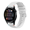 Correa de silicona con puntadas onduladas y puntos para Huawei Watch 3 de 22 mm (blanca)