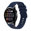 Correa de silicona con puntadas onduladas y puntos para Huawei Watch 3 de 22 mm (azul marino)