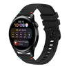 Correa de silicona con puntadas onduladas y puntos para Huawei Watch 3 de 22 mm (negra)