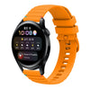 Correa de silicona con puntadas onduladas y puntos para Huawei Watch 3 de 22 mm (amarillo ámbar)