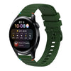 Correa de silicona con puntadas onduladas y puntos para Huawei Watch 3 de 22 mm (verde militar)