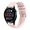 Correa de silicona con puntadas onduladas y puntos para Huawei Watch 3 de 22 mm (rosa)