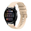 Correa de silicona con puntadas onduladas y puntos para Huawei Watch 3 de 22 mm (color crema)
