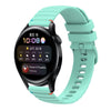 Correa de silicona con puntadas onduladas y puntos para Huawei Watch 3 de 22 mm (verde azulado)