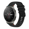 Correa de silicona con puntadas onduladas y puntos para Huawei Watch GT 2 Pro de 22 mm (negra)