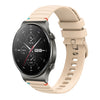 Correa de silicona de 22 mm con puntadas onduladas y puntos para Huawei Watch GT 2 Pro (color crema)